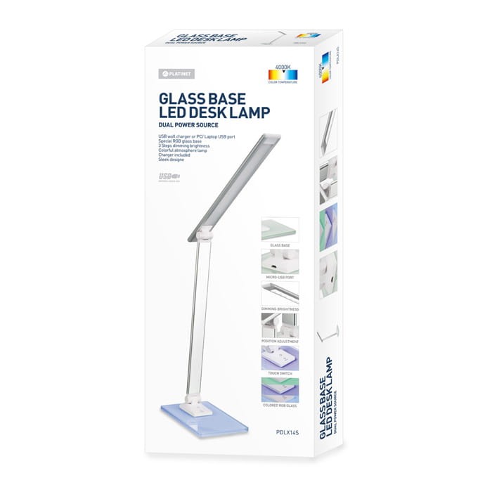 Lampka biurkowa LED 6W szklana RGB