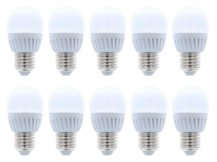 Żarówka E27 10W biała zimna G45 mała kulka pakiet 10szt