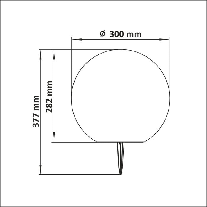 Lampa ogrodowa LED solarna wbijana RGB kula do ogrodu NAZIEMNA 30cm + pilot_5