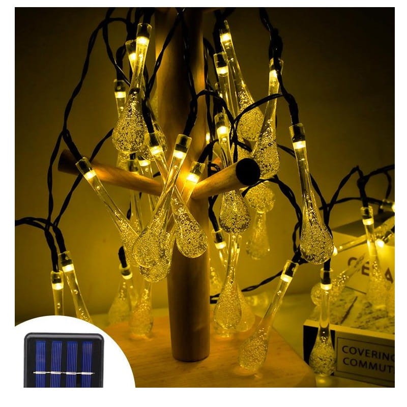 girlanda ogrodowa solarna 40 LED biała ciepła 785 cm łezka_3