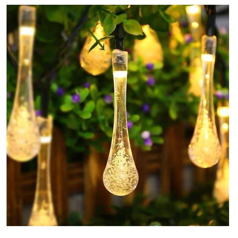 girlanda ogrodowa solarna 40 LED biała ciepła 785 cm
