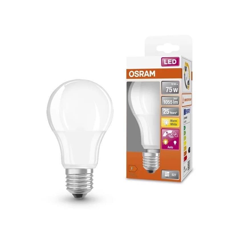 Żarówka LED Osram E27 10W 2700K z czujnikiem zmierzchu z opakowaniem