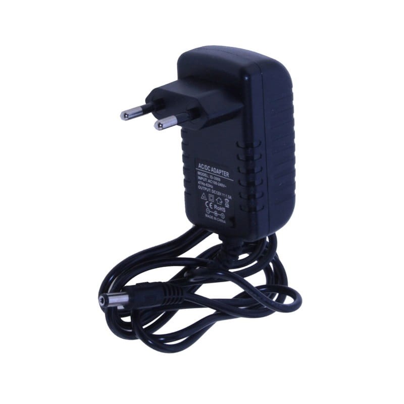 Zasilacz LED 18W 12V 1,5A impulsowy stabilizowany gniazdkowy, wtyczkowy