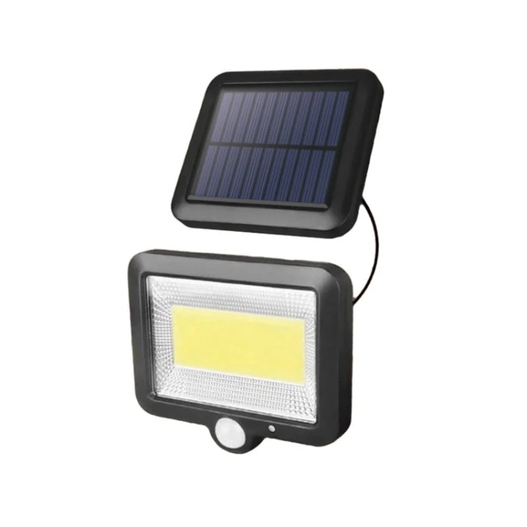 Lampa LED SOLARNA 8W SUNARI FLS-06 biała zimna z czujnikiem ruchu i zmierzchu