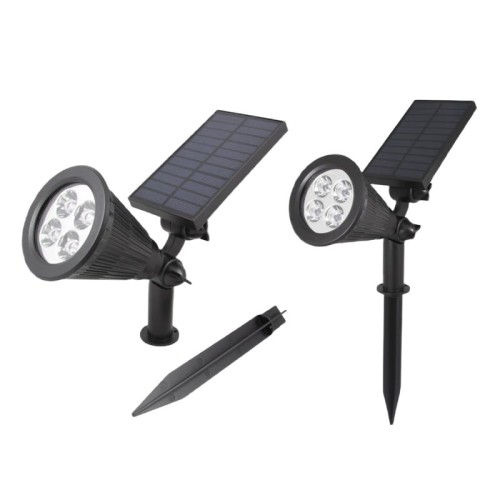 Lampa LED solarna ogrodowa wbijana 2W biała zimna_2
