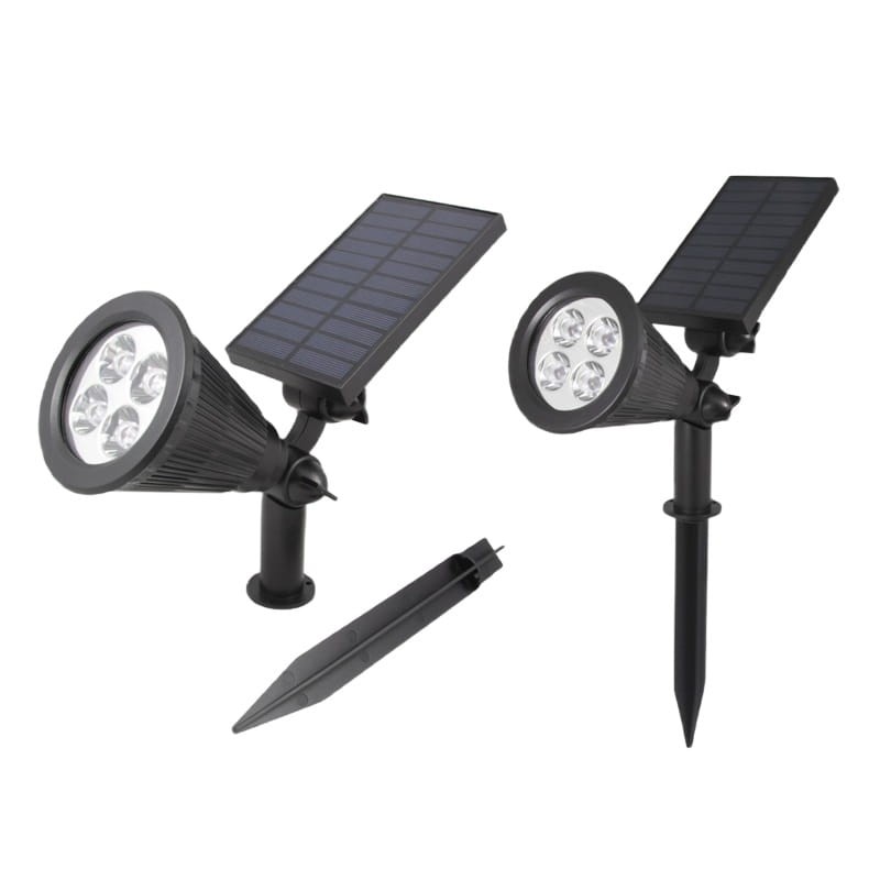 Lampa LED solarna ogrodowa wbijana 2W biała zimna_2