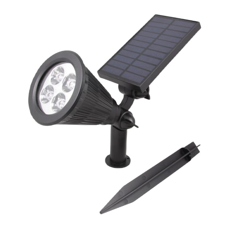 Lampa LED solarna ogrodowa wbijana 2W biała zimna_4