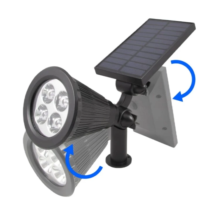 Lampa LED solarna ogrodowa wbijana 2W biała zimna_5