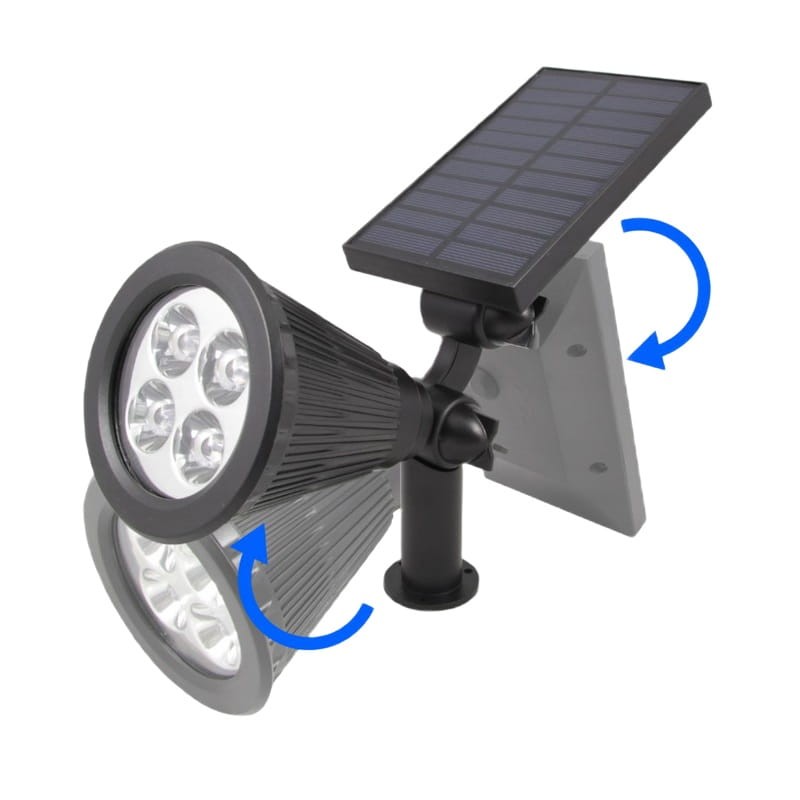 Lampa LED solarna ogrodowa wbijana 2W biała zimna_5