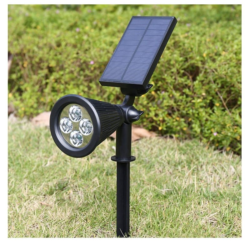 Lampa LED solarna ogrodowa wbijana 2W biała zimna_9