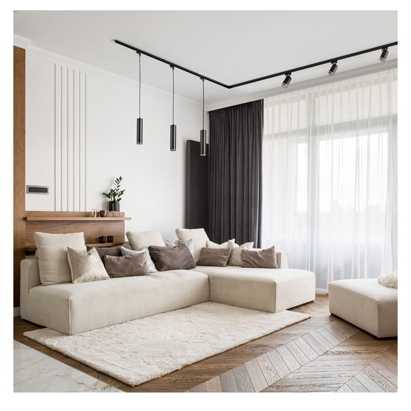 Lampa na szynoprzewód wisząca GU10 czarna PARIS zdjęcie poglądowe