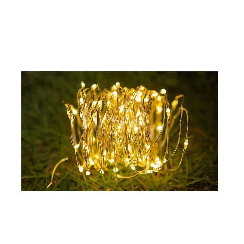 Łańcuch świetlny, girlanda ogrodowa solarna wąż 100 LED biała ciepła 1190 cm_2