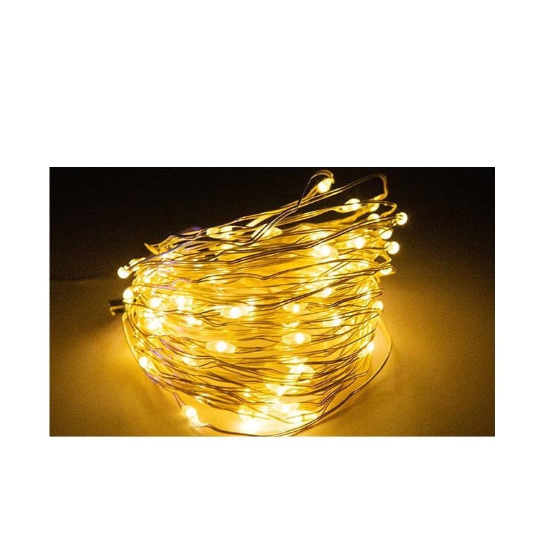 Łańcuch świetlny, girlanda ogrodowa solarna wąż 100 LED biała ciepła 1190 cm_4