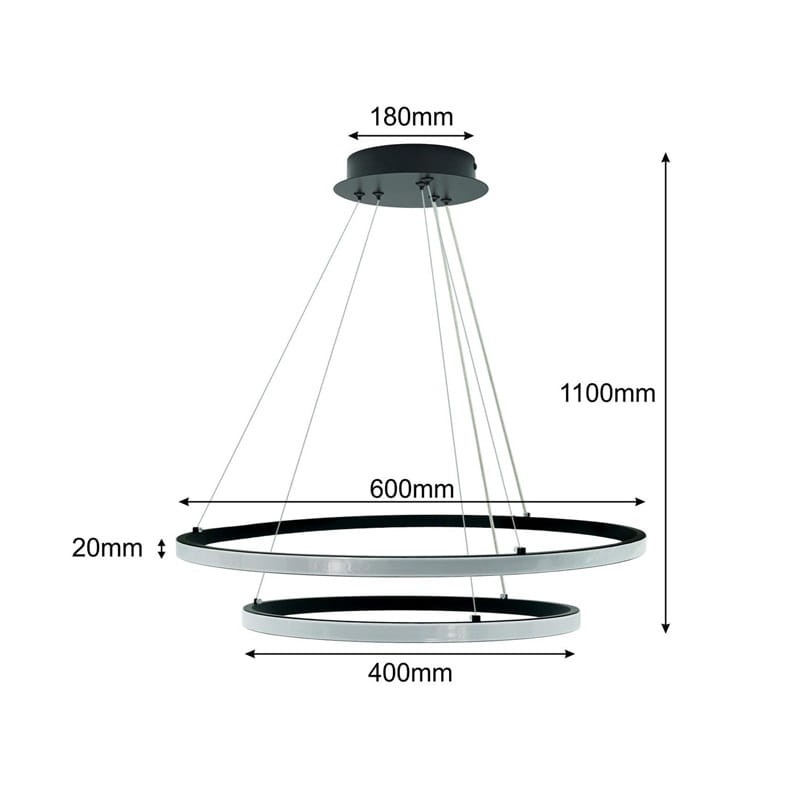 Lampa wisząca CENTER LED 60W 230V 4000K czarna_10