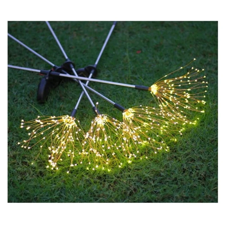 Lampa ogrodowa solarna wbijana drzewko dmuchawiec biała neutralna_5