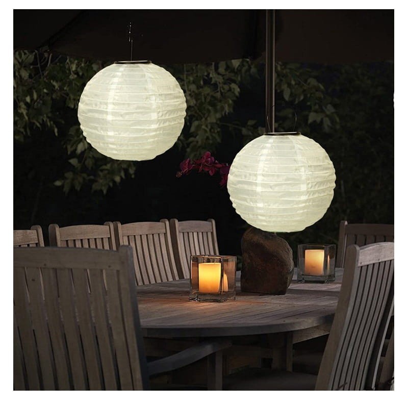 Lampa ogrodowa solarna 20cm FELISI lampion origami biała ciepła_2