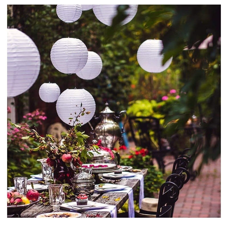 Lampa ogrodowa solarna 20cm FELISI lampion origami biała ciepła_3