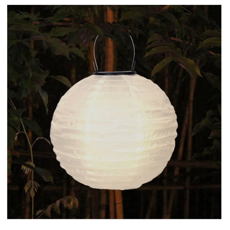Lampa ogrodowa solarna 20cm FELISI lampion origami biała ciepła_4