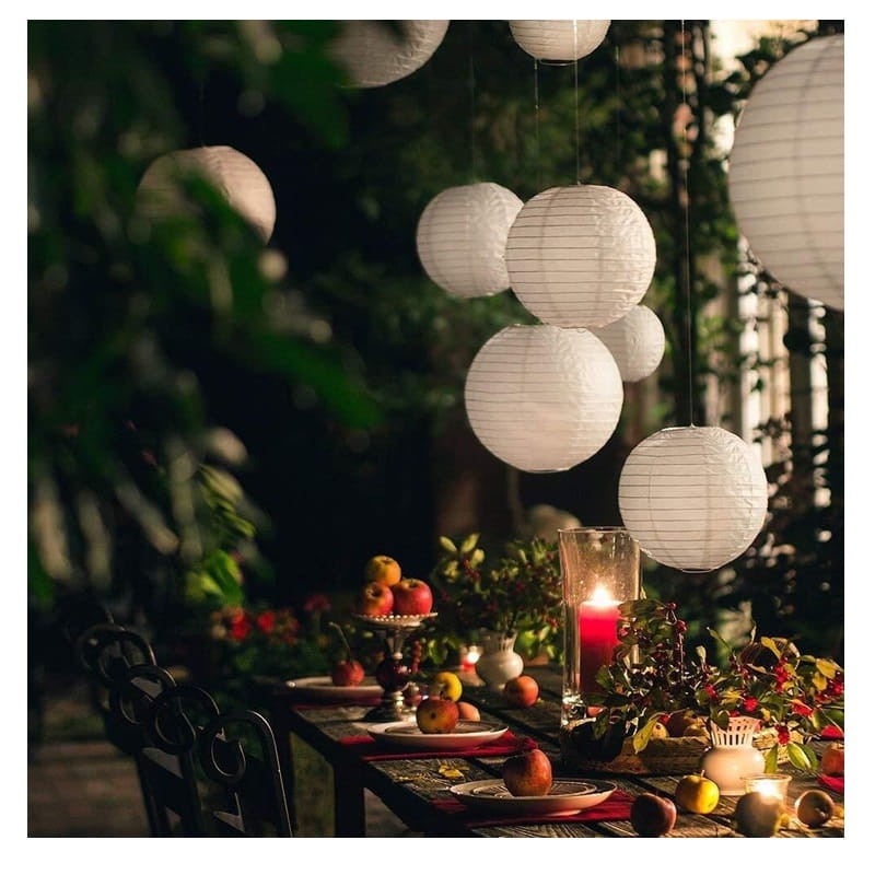 Lampa ogrodowa solarna 20cm FELISI lampion origami biała ciepła_6