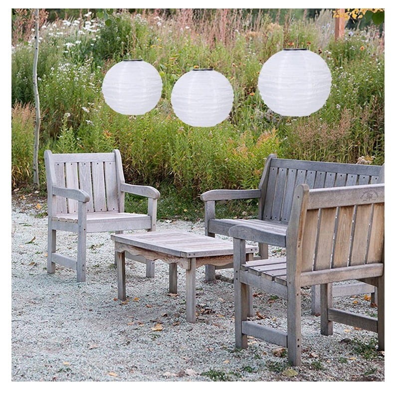 Lampa ogrodowa solarna 20cm FELISI lampion origami biała ciepła_7