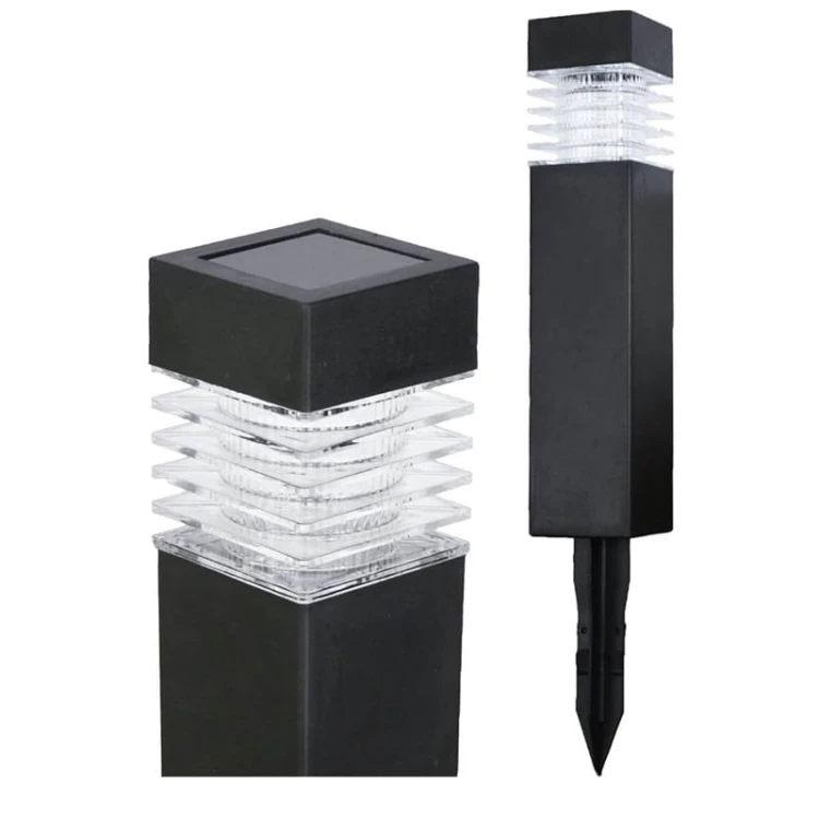 Lampa ogrodowa solarna 40cm NARIS wbijana słupek biała neutralna