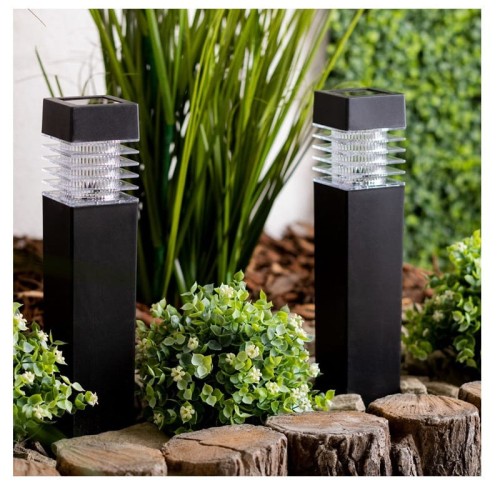 Lampa ogrodowa solarna 40cm NARIS wbijana słupek biała neutralna_2