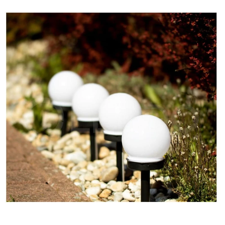 Lampa ogrodowa solarna 10cm ATRIS wbijana kula biała zimna_3