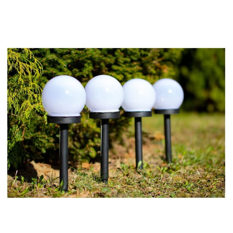 Lampa ogrodowa solarna 10cm ATRIS wbijana kula biała zimna_7