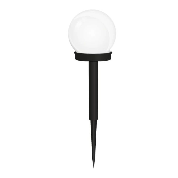 Lampa ogrodowa solarna 10cm ATRIS wbijana kula biała zimna_9