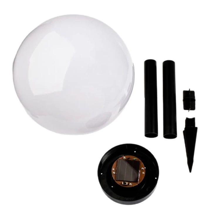 Lampa ogrodowa solarna 15cm ATRIS wbijana kula biała zimna_4