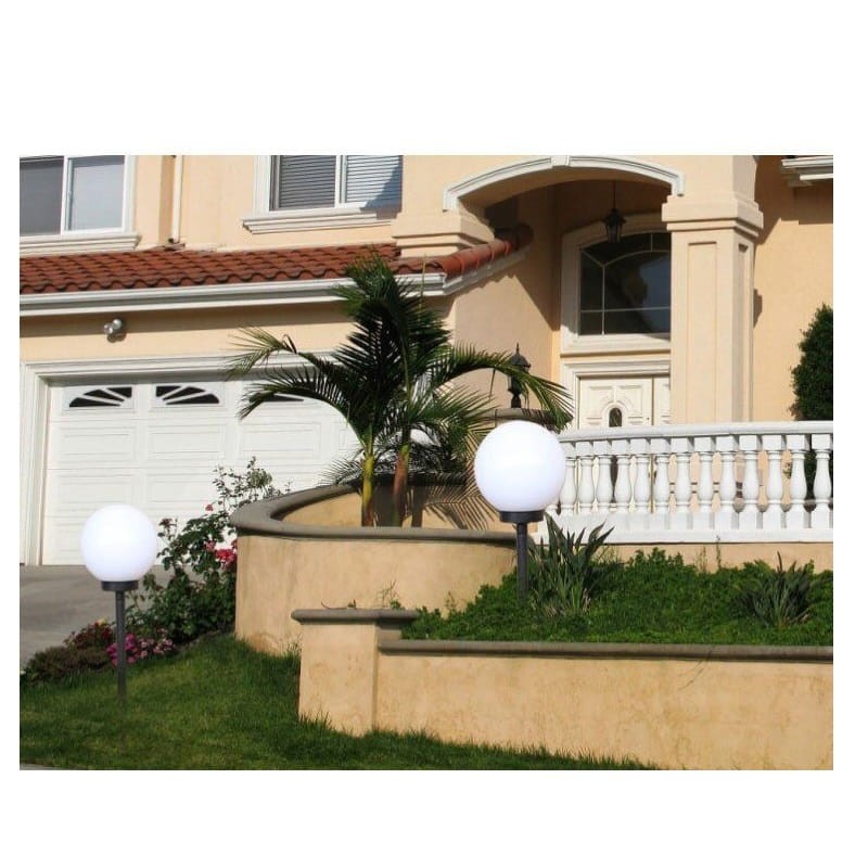 Lampa ogrodowa solarna 15cm ATRIS wbijana kula biała zimna_6