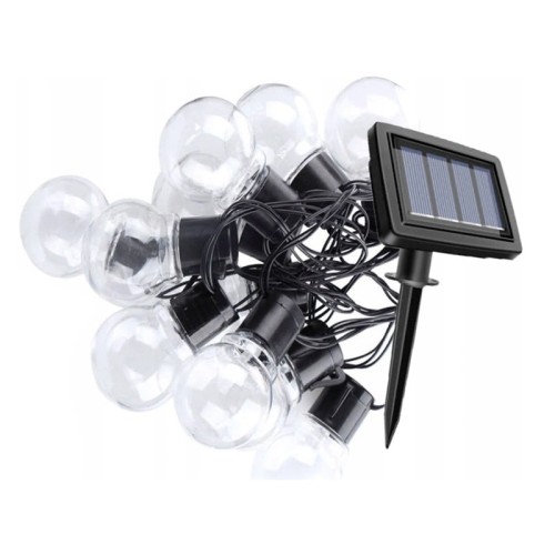 Girlanda ogrodowa solarna SOLI 20 LED biała ciepła