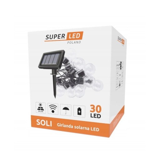 Girlanda ogrodowa solarna SOLI 30 LED biała ciepła_2