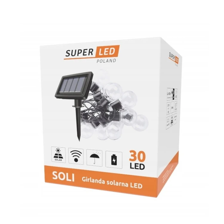 Girlanda ogrodowa solarna SOLI 30 LED biała ciepła_2