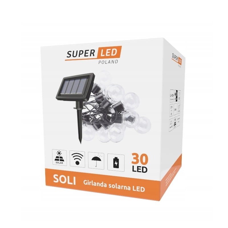 Girlanda ogrodowa solarna SOLI 30 LED biała ciepła_2