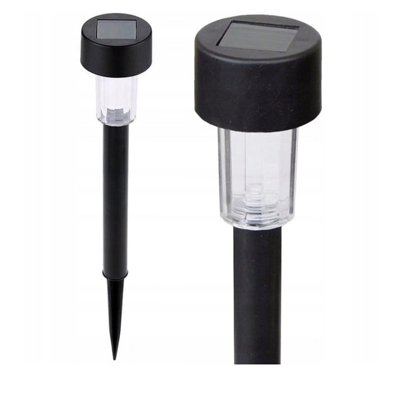 Lampa ogrodowa solarna 34cm wbijana słupek biały zimny