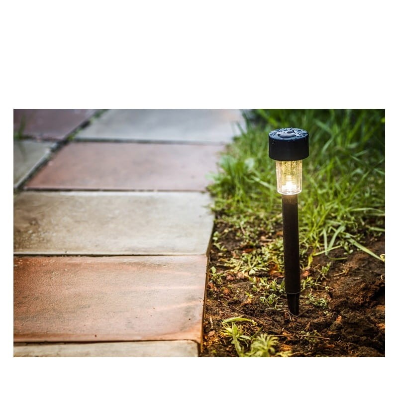 Lampa ogrodowa solarna 34cm wbijana słupek biały zimny_2