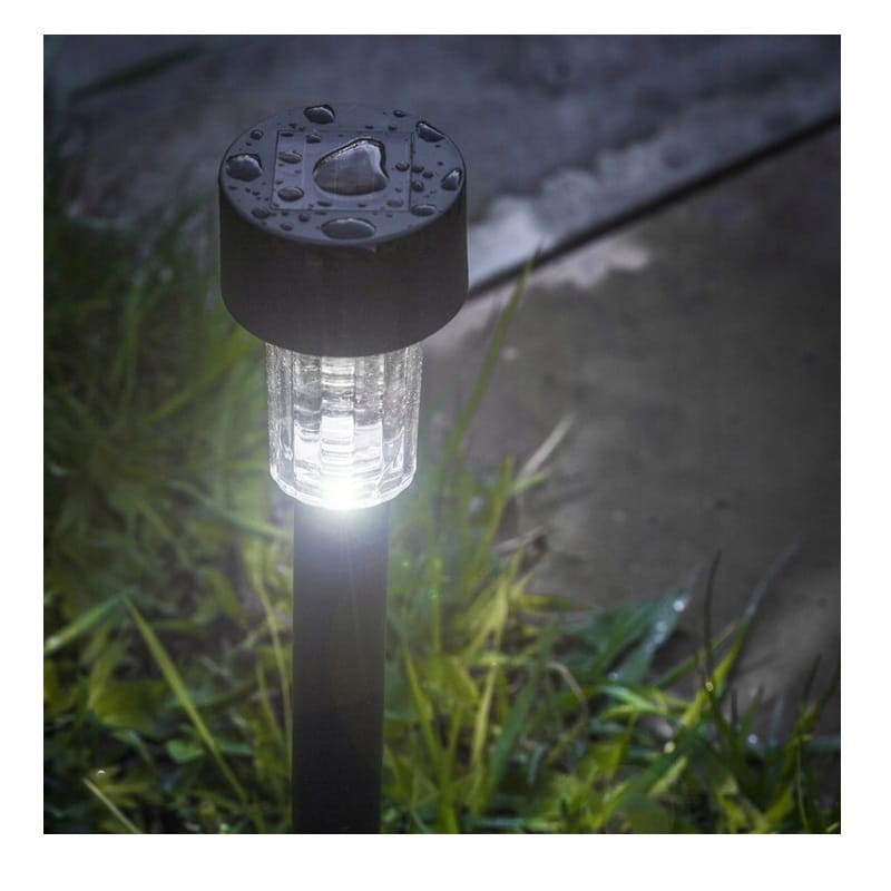 Lampa ogrodowa solarna 34cm wbijana słupek biały zimny_3