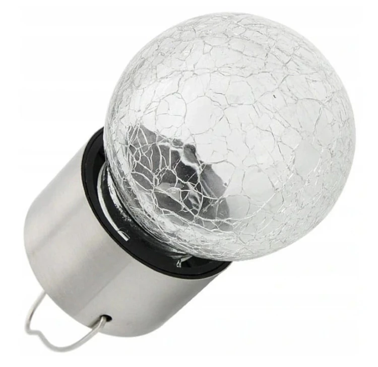 Lampa ogrodowa solarna kula wisząca biała zimna_6