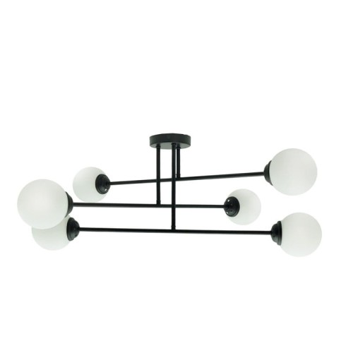 Lampa sufitowa, żyrandol 6xE27 PALLE Black