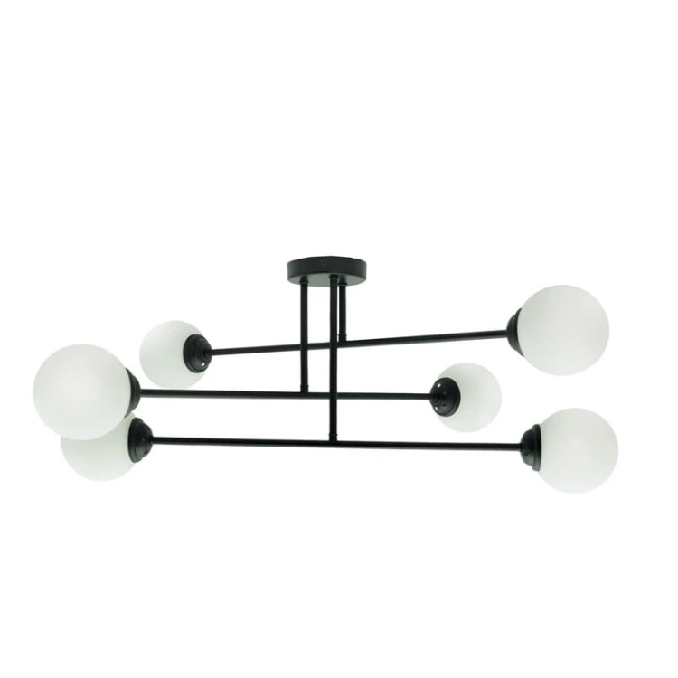 Lampa sufitowa, żyrandol 6xE27 PALLE Black