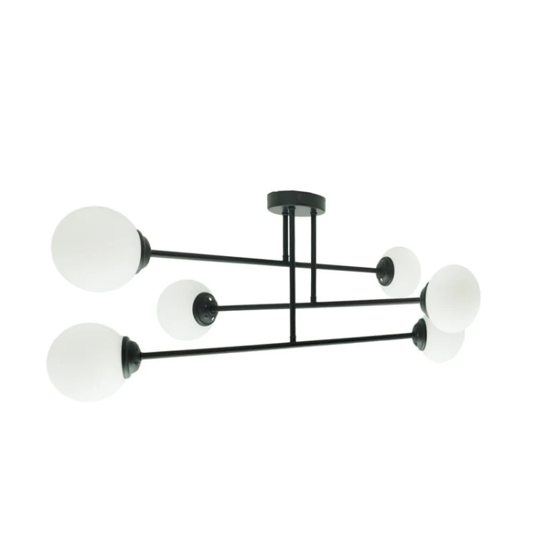 Lampa sufitowa, żyrandol 6xE27 PALLE Black_6