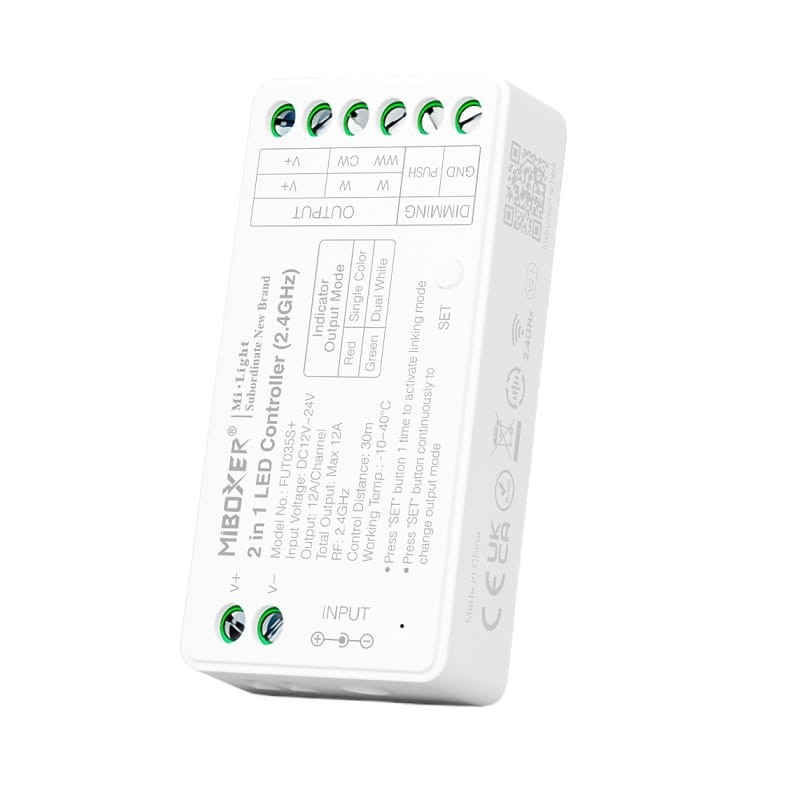 Sterownik LED 2w1 MONO/CCT 12A - FUT035S+