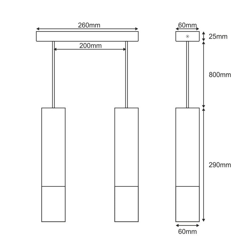 Lampa sufitowa wisząca CIRCUS 2xGU10 - czarno-złota_2