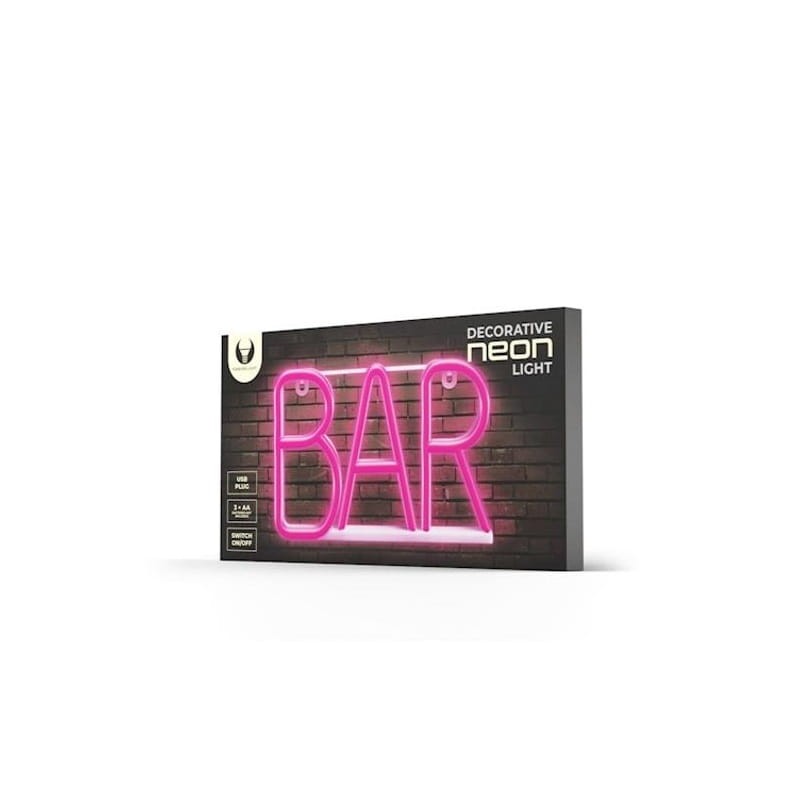 Neon dekoracyjny LED BAR BAT różowy + USB FLNE24 Forever Light_2