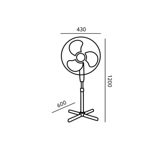 Wentylator podłogowy VIENTO 45W biały_2