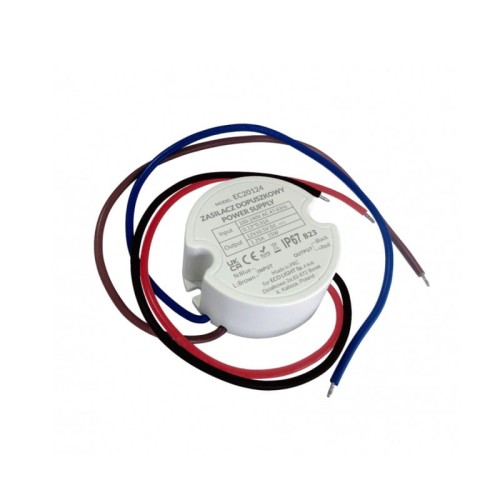 Zasilacz LED 15W 12V 1,25A puszkowy IP67
