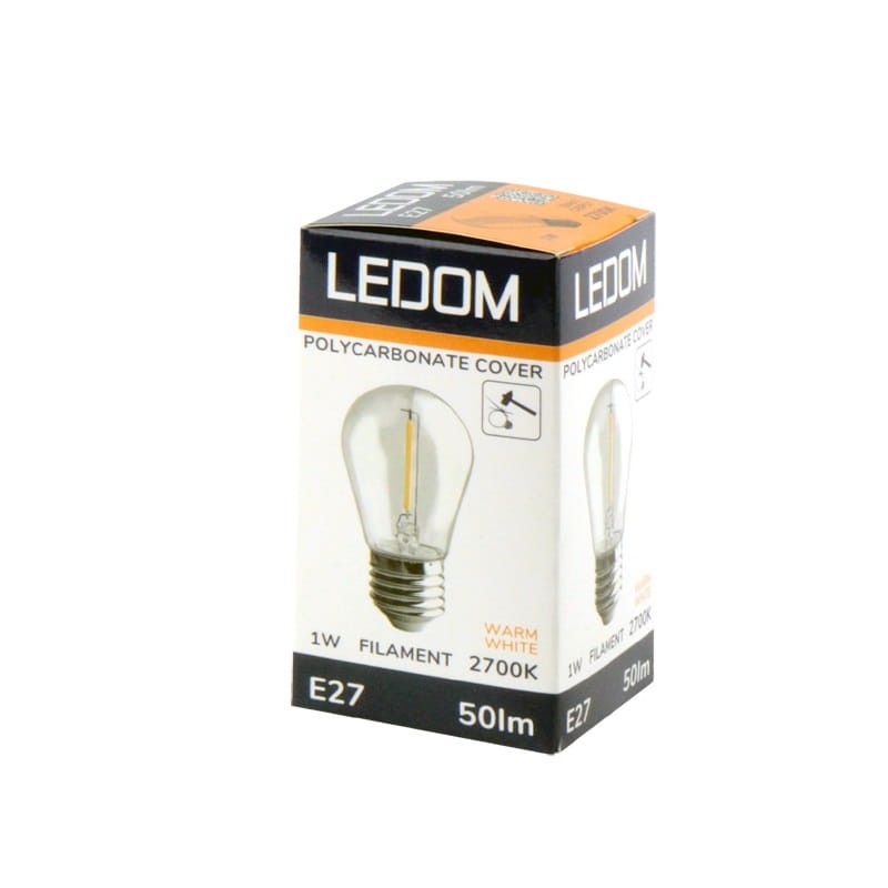 Żarówka LED E27 1W ST45 Filament biała ciepła_3