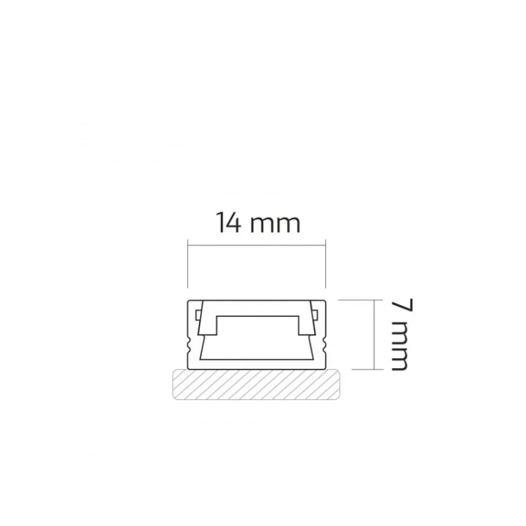 Profil 2m DES Line Mini na 2 metry taśm LED złoty nawierzchniowy + klosz mleczny_2