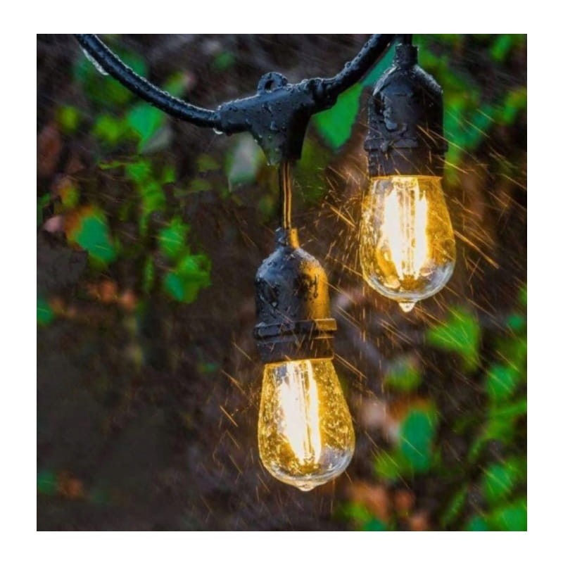 Girlanda ogrodowa 230V 15xE27 LED 15m 1W łańcuch biała ciepła IP65_5